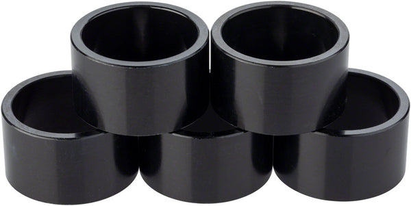 Problem Solvers Headset Stack Spacer - 28.6 20mm Aluminum Black Bag of 5