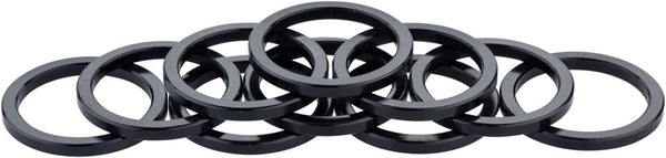 Problem Solvers Headset Stack Spacer - 25.4 3mm Aluminum Black Bag of 10