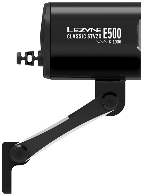 Lezyne Classic E500 Ebike Headlight - Handlebar/Fork Mount STVZO 500 Lumen BLK
