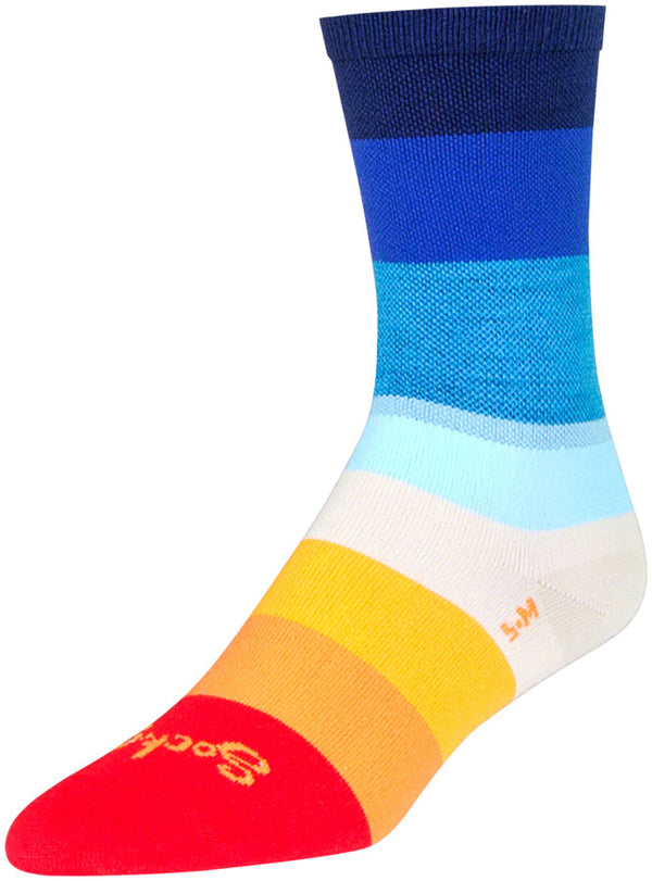 SockGuy Crew 70s Socks - 6" Blue Large/X-Large