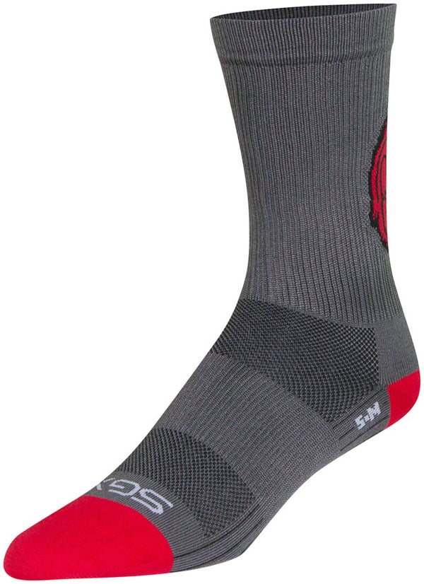 SockGuy SGX Rise and Grind Socks - 6" Gray Large/X-Large