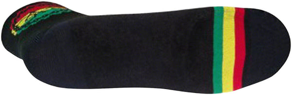 SockGuy Classic Rasta Ride Socks - 3" Black/Rasta Small/Medium