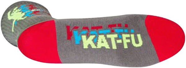 SockGuy Crew Kat-Fu Socks - 6" Gray Small/Medium