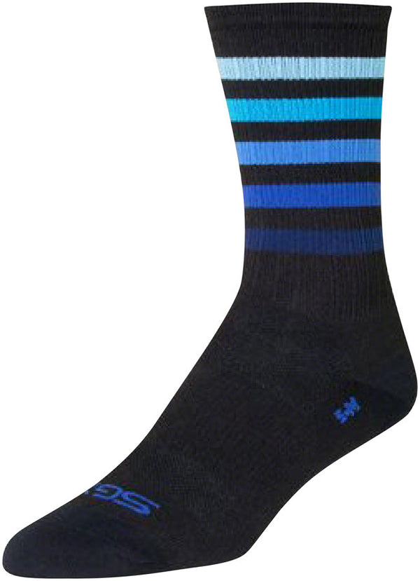 SockGuy SGX Deep Socks - 6" Black/Blue Large/X-Large