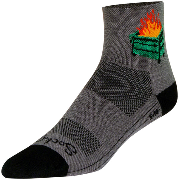 SockGuy 2020 Classic Socks - 3" Gray/Black Small/Medium