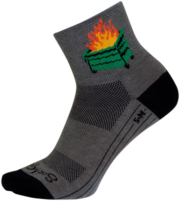 SockGuy 2020 Classic Socks - 3" Gray/Black Small/Medium