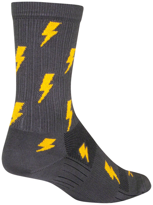 SockGuy SGX Lit Socks - 6" Gray Large/X-Large