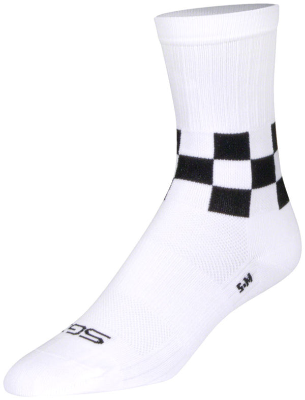 SockGuy SGX Speedway Socks - 6" White Small/Medium