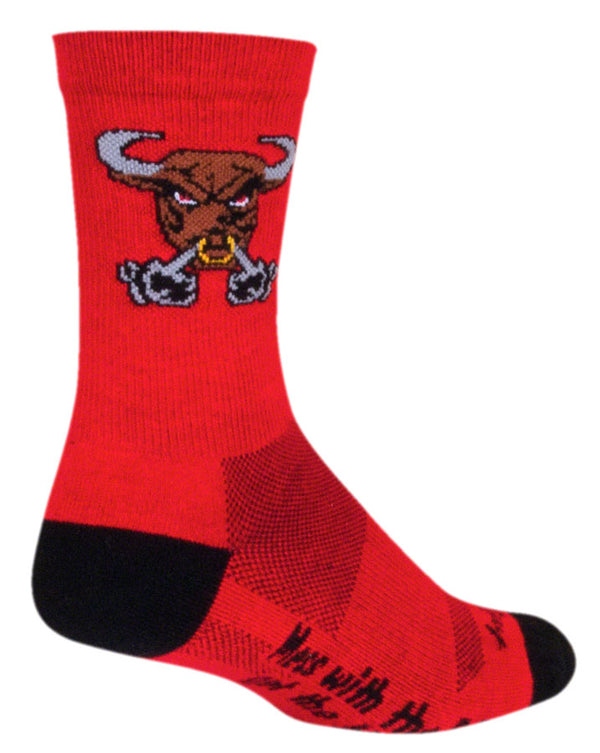 SockGuy Crew Bullish Socks - 6" Red Large/X-Large