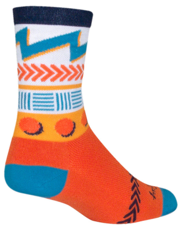 SockGuy Crew Doodle Socks - 6" Orange Large/X-Large