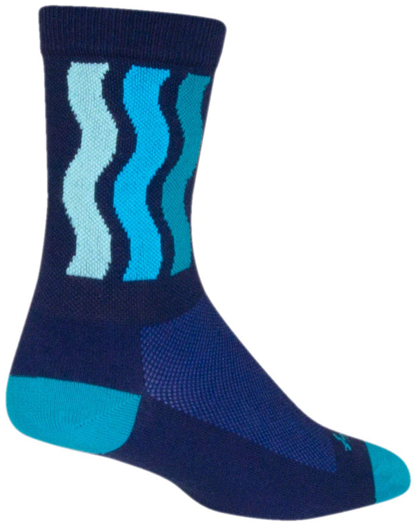 SockGuy Crew Ripple Socks - 6" Blue Large/X-Large