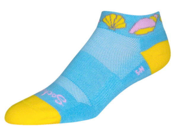SockGuy Classic Shells Socks - 1" Blue Small/Medium