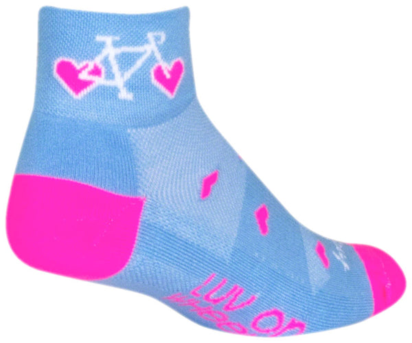SockGuy Classic Wheel Luv Socks - 2" Blue Large/X-Large