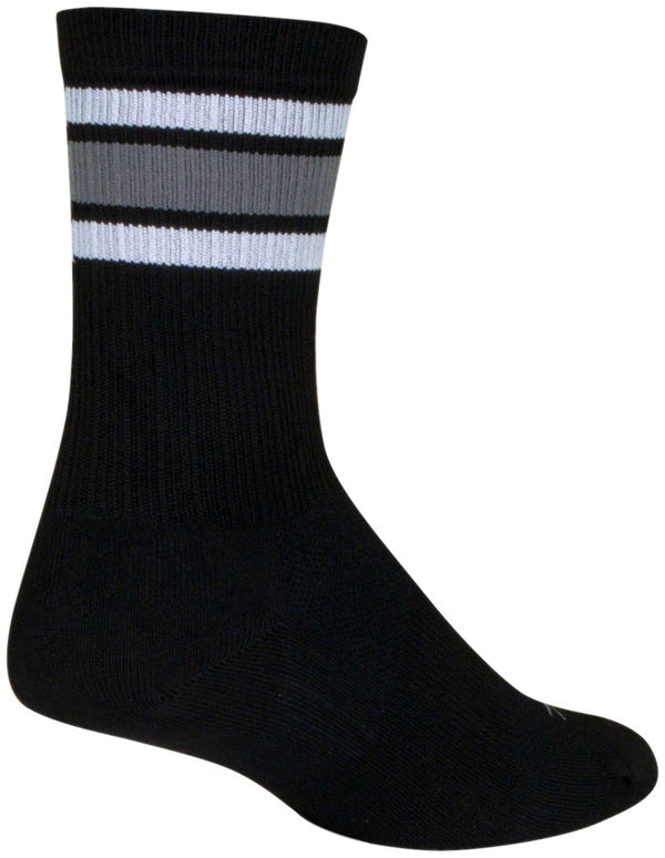 SockGuy SGX Throwback Socks - 6" Black Small/Medium