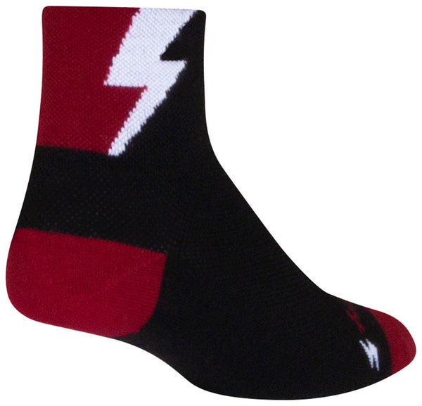 SockGuy Classic Bolt Socks - 3" Red Large/X-Large