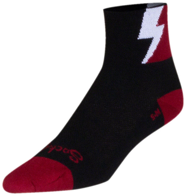SockGuy Classic Bolt Socks - 3" Red Large/X-Large