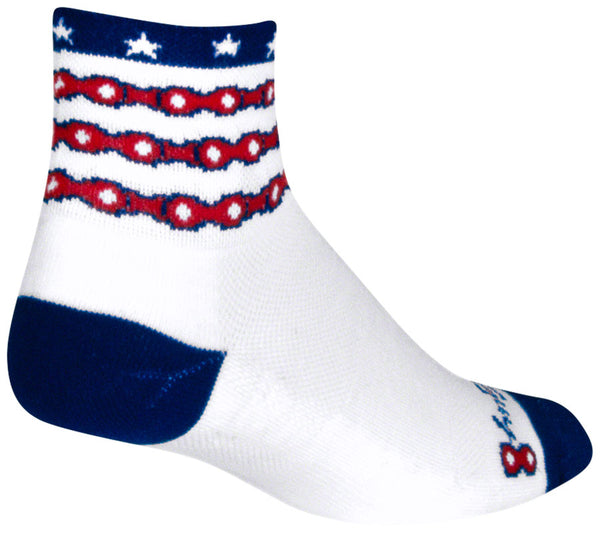 SockGuy Classic The Brave Socks - 3" White Small/Medium