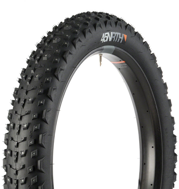 45NRTH Dillinger 4 Tire - 26 x 4 Tubeless Folding BLK 60tpi 240 Carbide Steel Studs